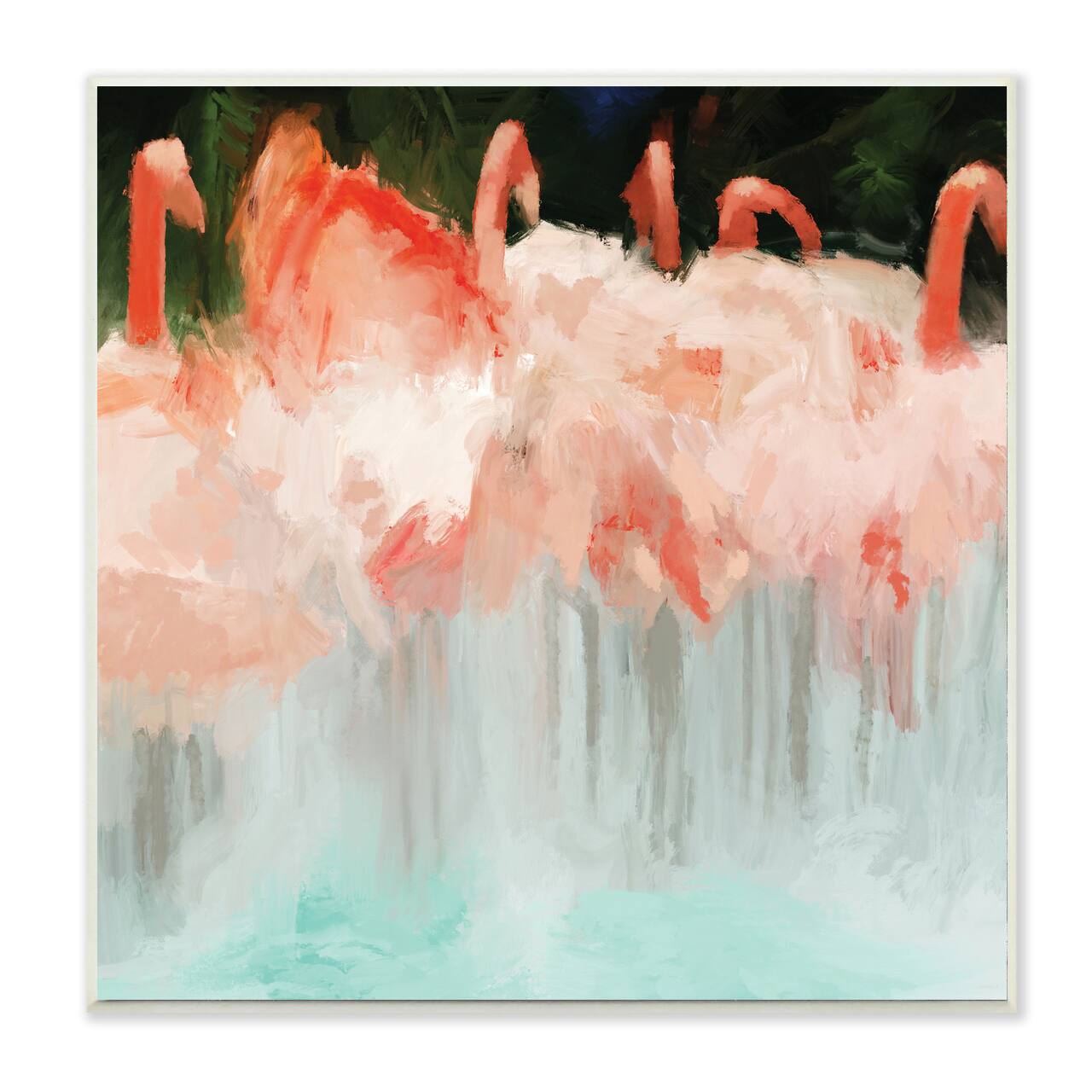 Stupell Industries Abstract Flamingo Group Contemporary Pink Birds,12" x 12"